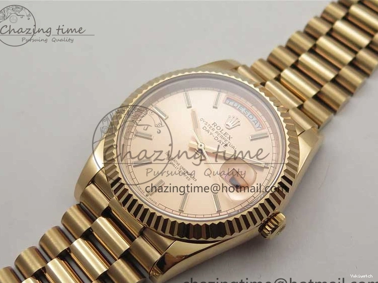 on 904 228239 Day-Date Version Dial President Stick Markers A2836 Bracelet RG RG RG New BP Dial 40mm 0313